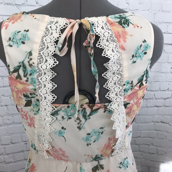 Lily Rose Pastel Floral High Low Dress - Picture 2 of 4